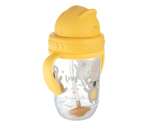 Neprosipajuća Sportska Šolja Sa Slamcicom 270ml Non-spill Žuta Canpol Babies Exotic Animals 56/606_yel - Img 2