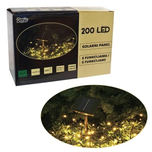 Novogodišnja rasveta 200 LED solarni panel 52-542000