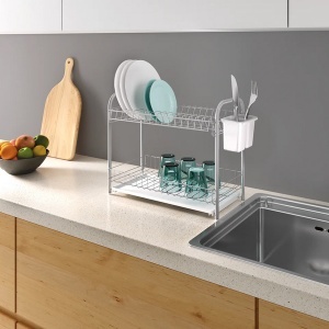 Oceđivač za sudove Double Tex srebrni 45x23x37cm Metaltex 323302 000 - Img 2