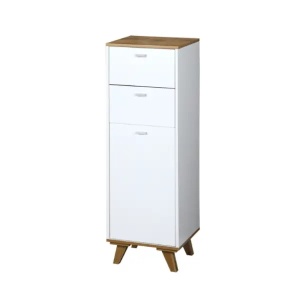 Ormarić sa dve ladice i jednim vratima 32x28x96cm beli lak Kesper KSP15992