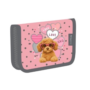 Pernica prazna Belmil flip 335-72 Pink heart puppy 14x20,5x3,5cm