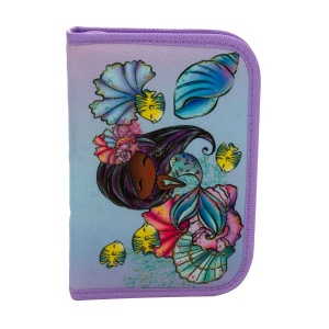 Pernica Puna 1 Zip P1Zp2552 Cute Mermaid 13x19x3cm plava ljubičasta