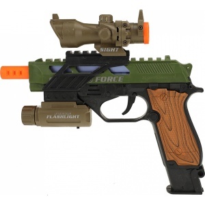 Pištolj vojni sa prigušivačem i lampom Alfafox Toi Toys 51441 - Img 1