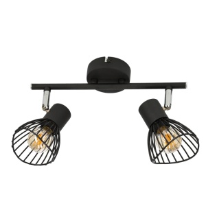 Plafonska Lampa Crna 2 2x40W E14 Fly 15126
