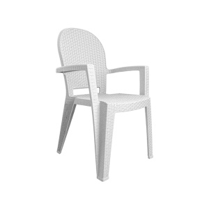 Plastična stolica ratan Avala bela 63184
