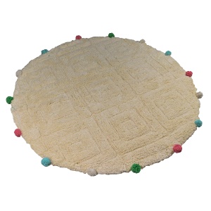 Podna prostrka Pom Pom R70 cm bež 6665