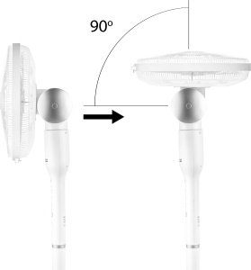 Podni i Stoni Ventilator 2u1 65W ECG FS 410 2 u 1 Beli - Img 2