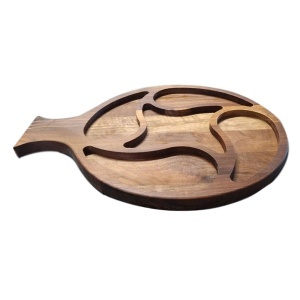 Poslužavnik sa ručkom Orah 390x290x16mm Wood Holz 6009 B2wh