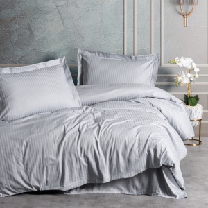 Posteljina CB Elegant Stripe Saten Gri 043924