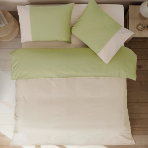 Posteljina CB Simple Set Bicolor Double zelena/meri bež 025571 - Img 3