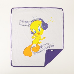 Prekrivač za bebe interlok Tweety 2022 80x90cm bela plava