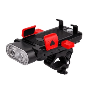 Punjiva LED lampa za bicikl sa sirenom i nosačem YW17417-4645