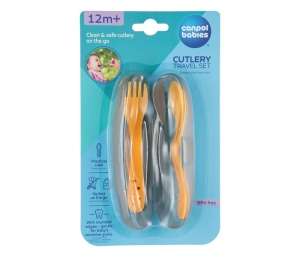 Putni Set Za Hranjenje Kašika i Viljuška žuta Canpol Babies 74/019_yel - Img 3