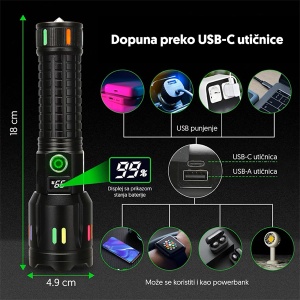 Ručna led lampa sa displejem 17417-5930 - Img 2