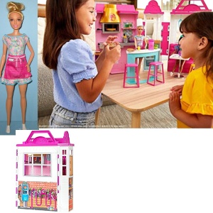 Set Barbie restoran sa dodacima Cook n Grill Mattel 055333 - Img 4