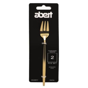 Set dezertnih viljuški 2/1 zlatna Abert 929432