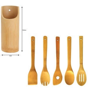 Set drvenog kuhinjskog pribora sa stalkom Kinghoff KH1362 - Img 2