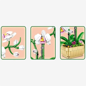 Set kockica cvet Leptir Orhideja 580 delova 58432 - Img 2