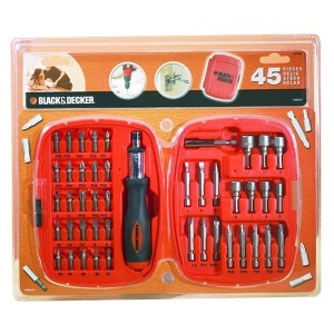 Set nastavaka i adaptera za šrafljenje sa čegrtaljkom Black+Decker A7039