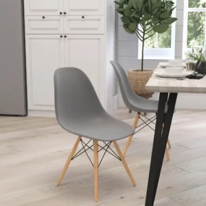 Set plastičnih trpezarijskih stolica 4 kom Aurora siva Lemon 25-KS007SET - Img 3