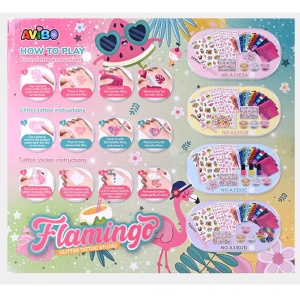 Set za tetovaže Flamingo Glitter 047125 - Img 2