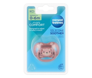 Silikonska Varalica 0-6m roze Canpol Babies Cute Animals 34/924_pin - Img 3