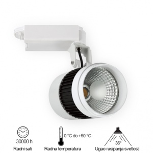 Šinski reflektor LED reflektor Šinski T064 3-FAZE 1X20W 4200K 300033