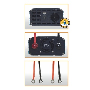 Sinusni naponski pretvarač 1000W+USB SAL SAI1000TS - Img 2