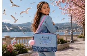 Školska torba na rame Movom Spring Vibes 38x28x6cm plava - Img 5