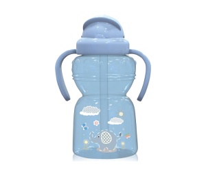 Sportska Flašica Sa Slamčicom I Ručkama 6m+ 325ml plava Lorelli Animals 10200770001