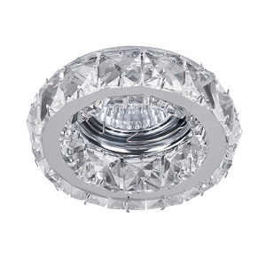 Spot lampa CR-773R/CL okrugla kristal Elmark 925773R/CL