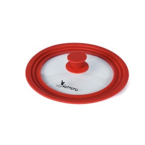 Stakleni poklopac 22/24/26cm silikonski okvir Atlanta Luigi Ferrero 109083
