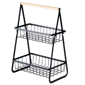 Stalak za voće i povrće: 29 x 18 x 42,5 cm crni Vilde 229155 - Img 3