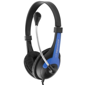 Stereo slušalice s mikrofonom ESPERANZA CHARM BLACK / BLUE EH158B
