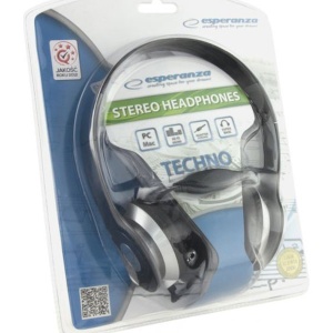 Stereo slušalice s mikrofonom ESPERANZA TECHNO BLACK EH145K - Img 3