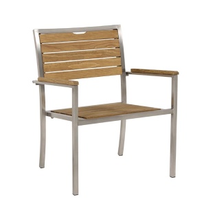 Stolica Mediteraneo AC lounge inox hrast 222016