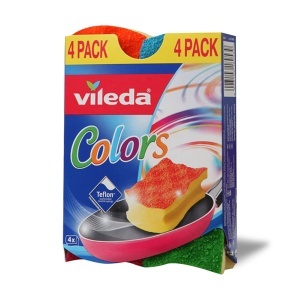 Sunđer za posuđe Puractive color 3+1 Vileda 6700611
