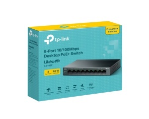 Svič TP-Link LS109P 9-portni 10/100Mbps sa 8 PoE+ portova crni - Img 3