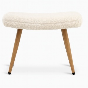 Tabure stolica prljavo bela teddy/boja hrasta 3630113