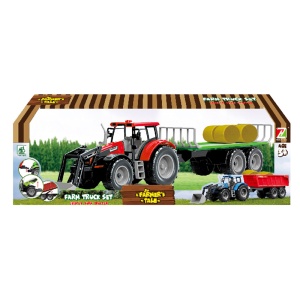 Traktor sa namenskom kašikom i prikolicom za bale sena 1041144