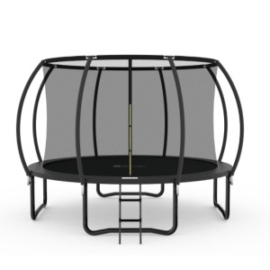 Trambolina Trampolina Premium Stil Crna 366cm sa merdevinama i unutrašnjom sigurnosnom mrežom