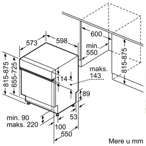 Ugradna mašina za pranje sudova 60cm serija 8 Bosch SMI8YCS03E - Img 4