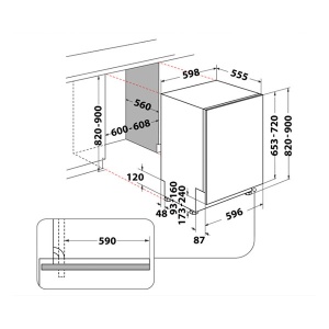 Ugradna mašina za pranje sudova W2I HD526 Whirlpool ELE02815 - Img 4