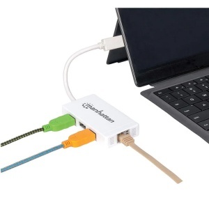USB hub USB 3.0 Gigabit Ethernet Manhattan 1062448 - Img 2