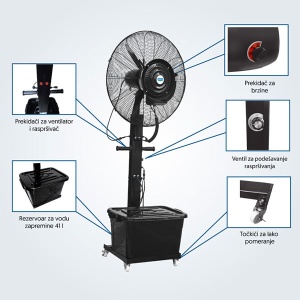 Ventilator sa raspršivačem 41l Prosto MSF2603C - Img 2