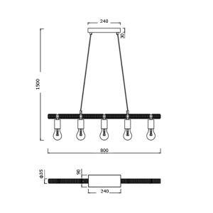 Visilica Einar 5xE27 Trio Lighting R30605032 - Img 2