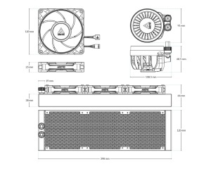 Vodeno hlađenje za procesor Liquid Freezer III Pro 360 crno ARCTIC 360mm sa 3 ventilatora (ACFRE00180A) - Img 5