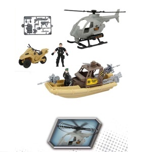 Vojni set motor,helikopter, čamac Special Combat 347957 - Img 2