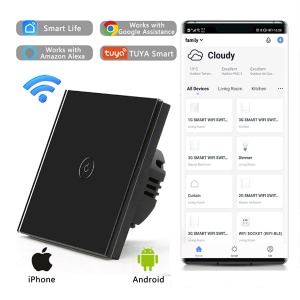 Wi-Fi smart prekidač svetla sa N provodnikom 1x5A WFPS-N01/BK - Img 2