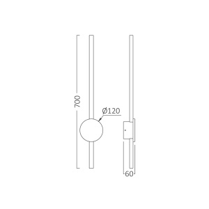 Zidna led lampa 16W Braytron BH07-04201 - Img 3
